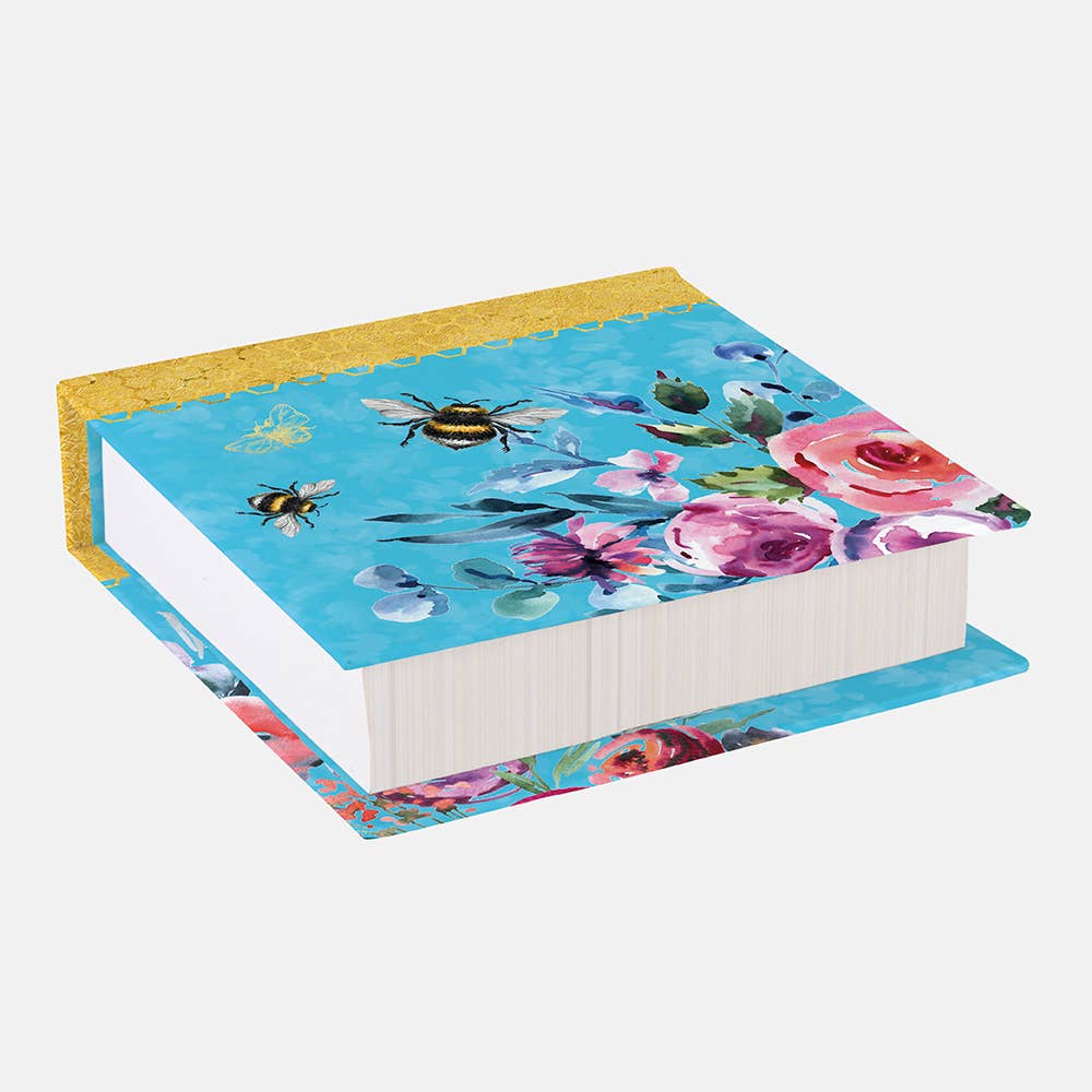 The Gifted Stationery Company Hardcover Bee Desk Memo Note Block – Textured Yellow