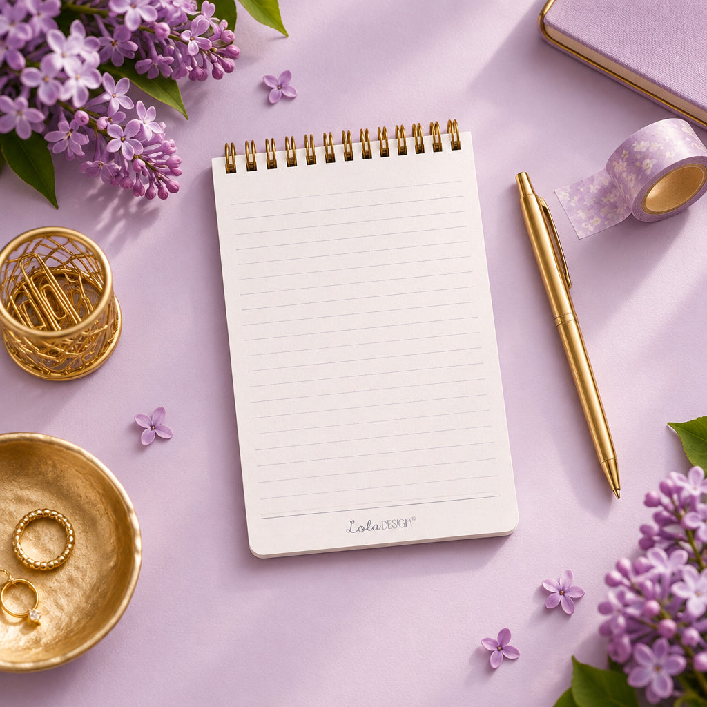Botanical Giraffe spiral reporter pad.