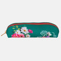 Floral-patterned pencil case on a white background