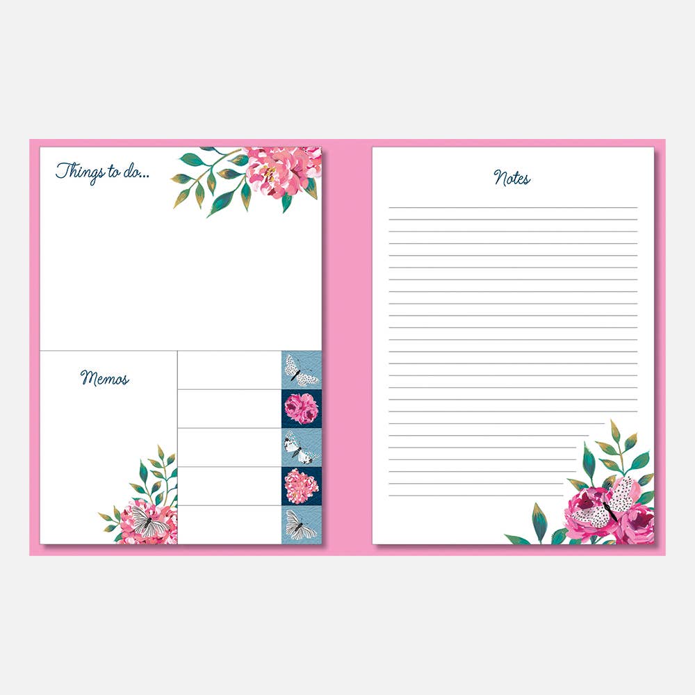 The Gifted Stationery Company Sticky Notes & Memo List Pad Folder - Flutter