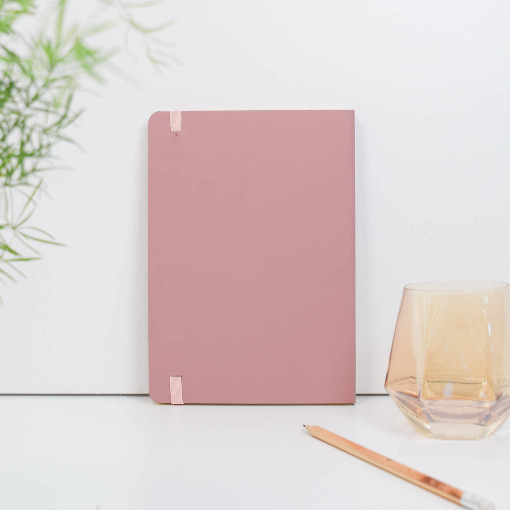 VENT for Change A5 Recycled Leather Lined Notebook – Powder Pink