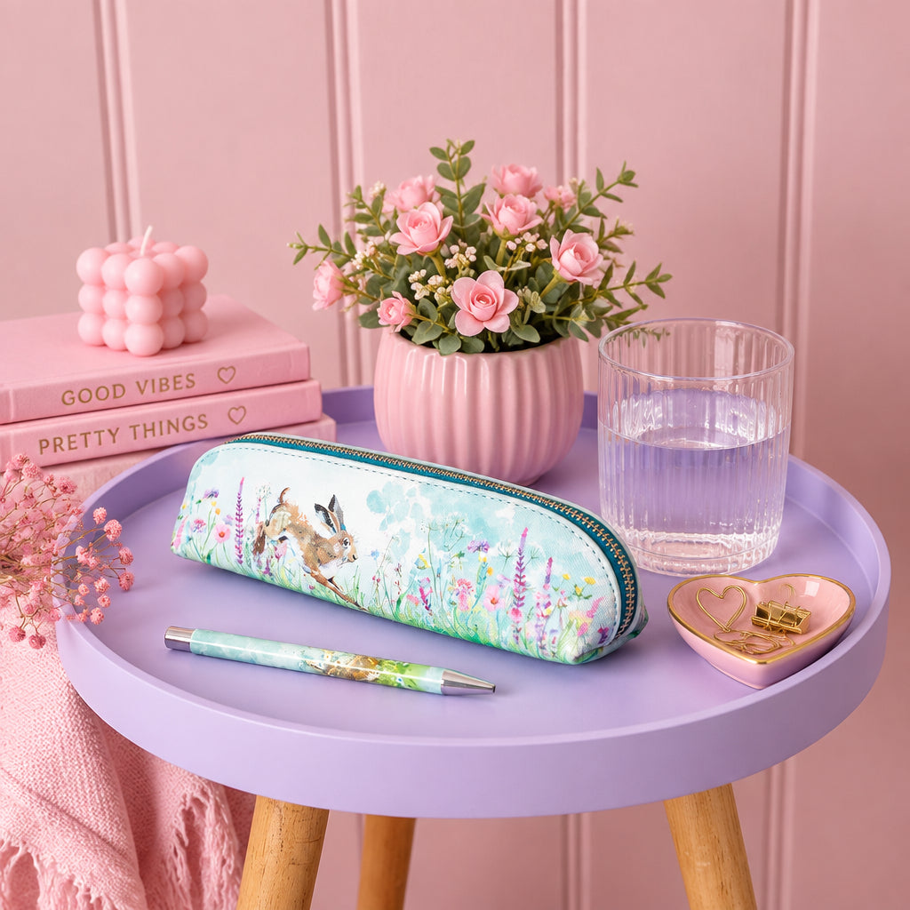 Wildlife print slim pencil case