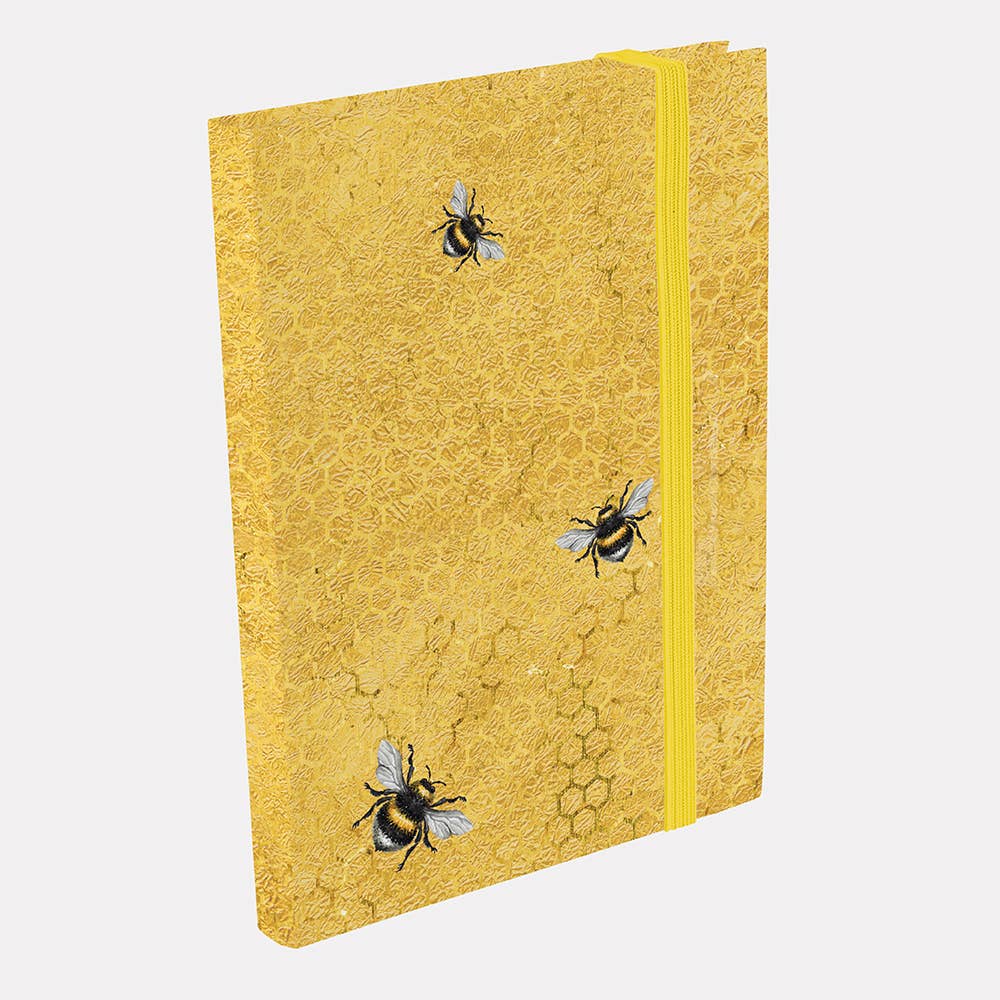 The Gifted Stationery Company A6 Flexi-Bound Bee Lined Pocket Journal – Textured Yellow