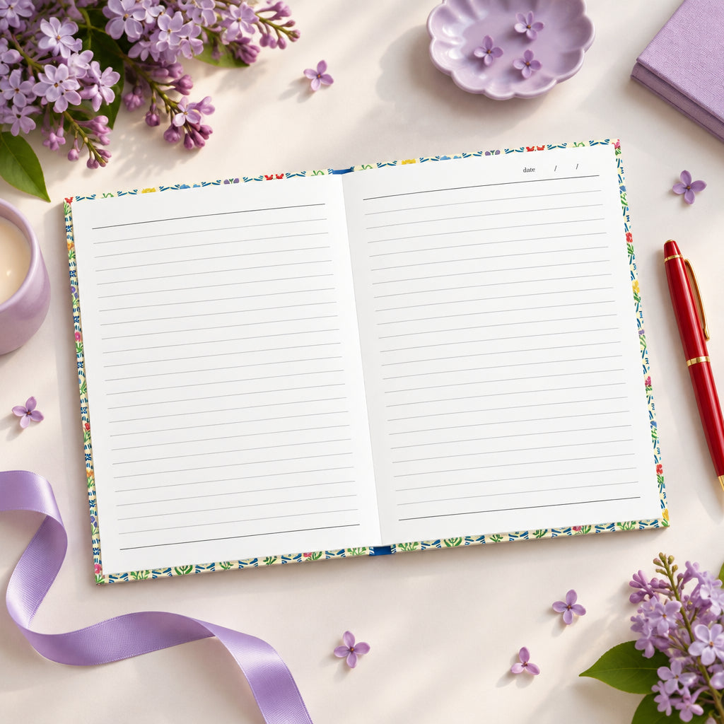 Enchanted Garden A5 floral notebook