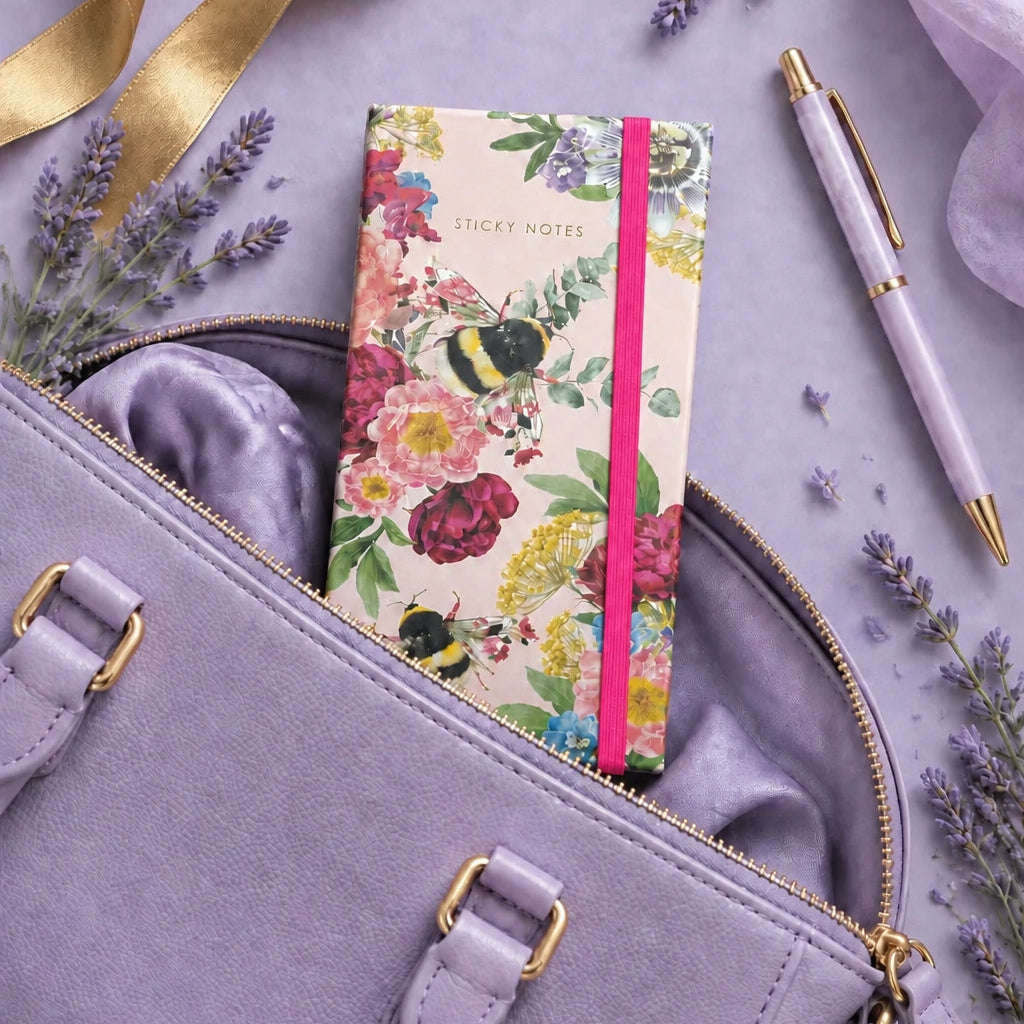 Botanical Bee sticky notes folio.