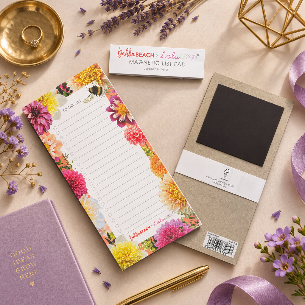 Magnetic To Do List Pad Featuring Dahlia Beach X Lola Design