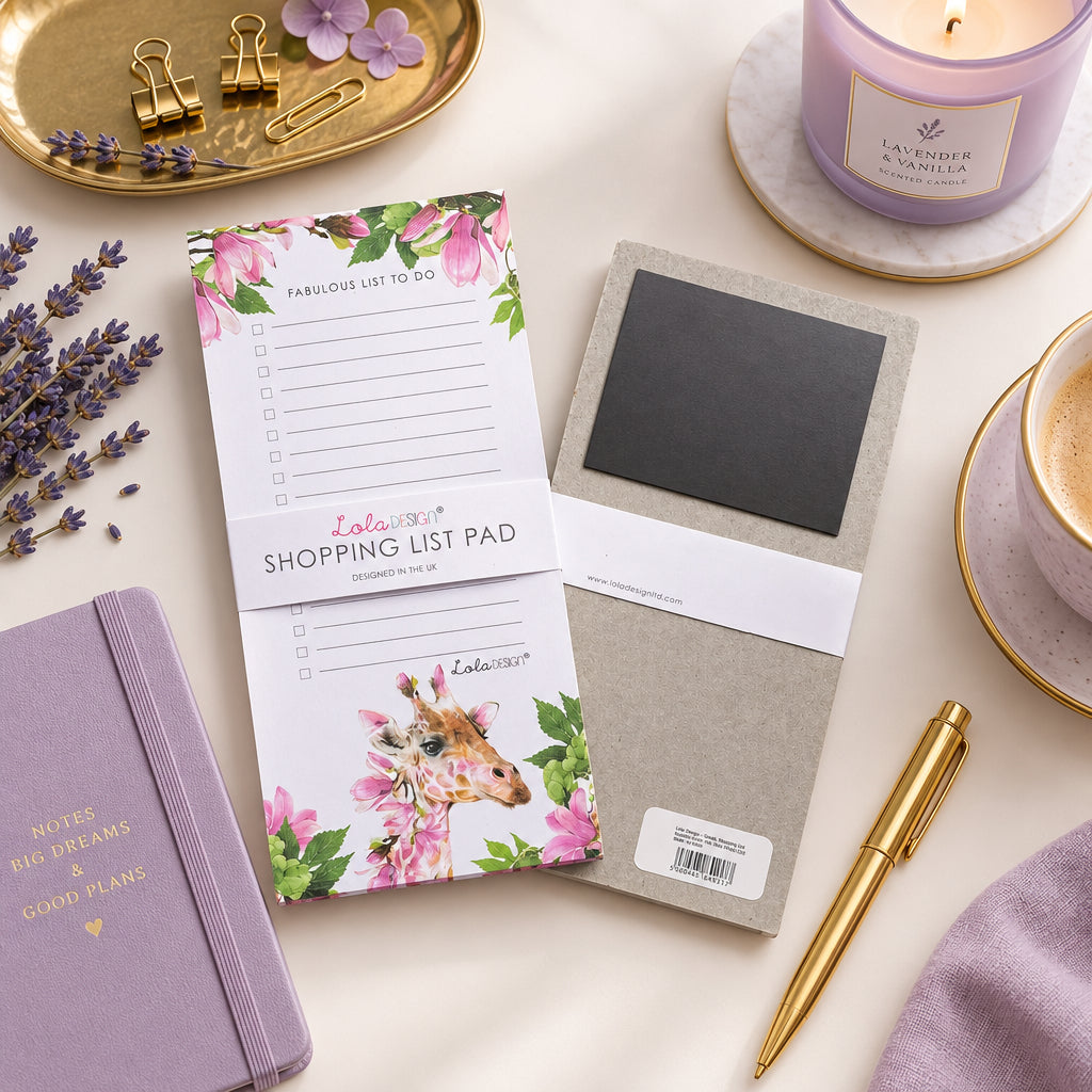Magnetic To Do List Pad Featuring Botanical Giraffe By Lola Design