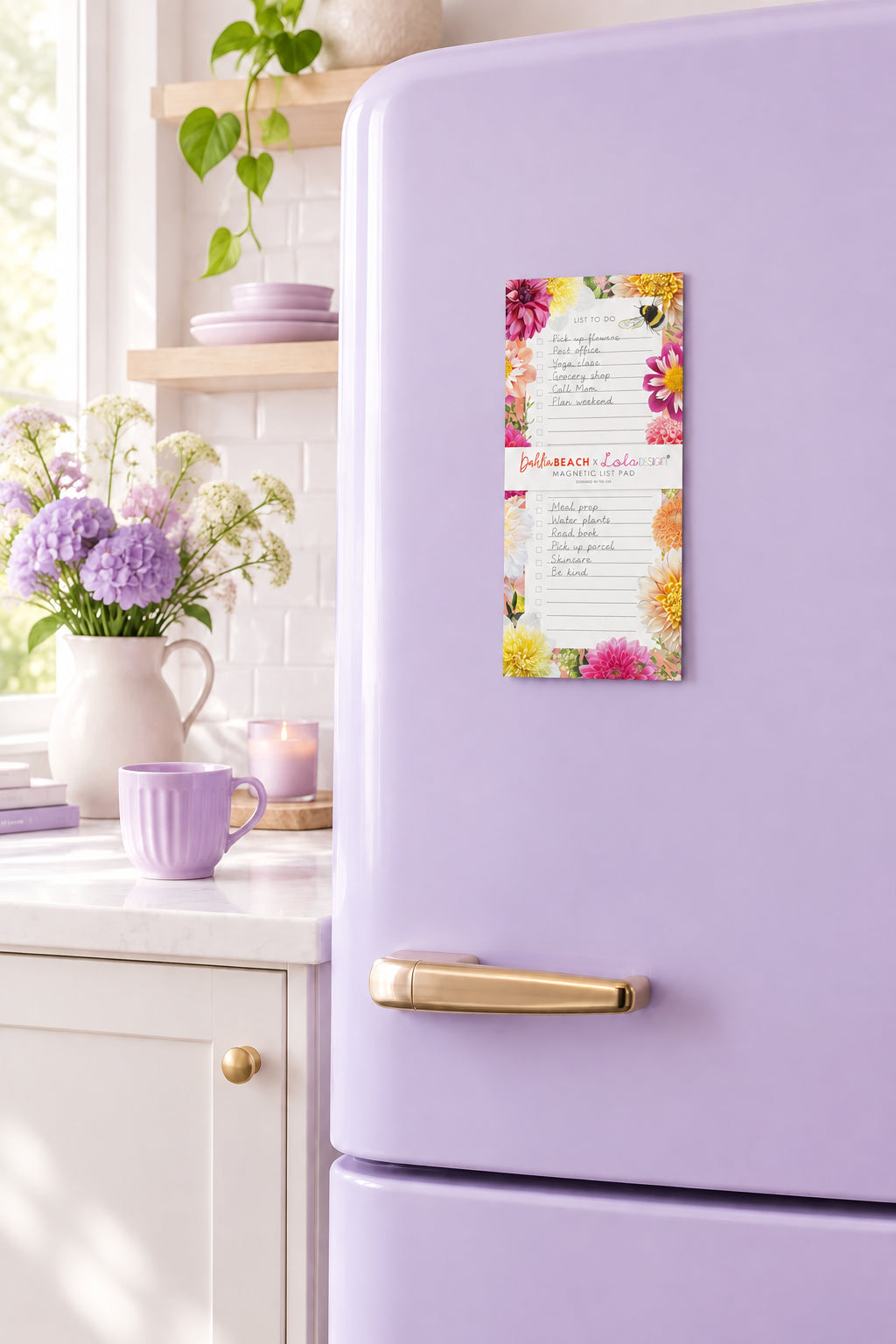 Magnetic To Do List Pad Featuring Dahlia Beach X Lola Design